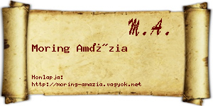 Moring Amázia névjegykártya